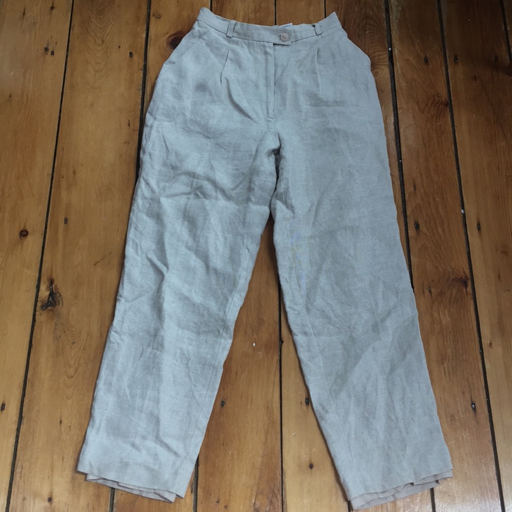 High waisted 100% linen pants